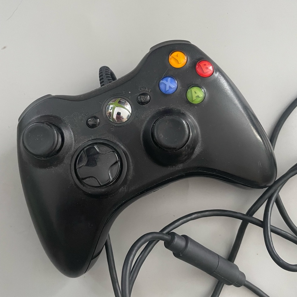 Microsoft Black Wired Xbox Controller with Color Buttons